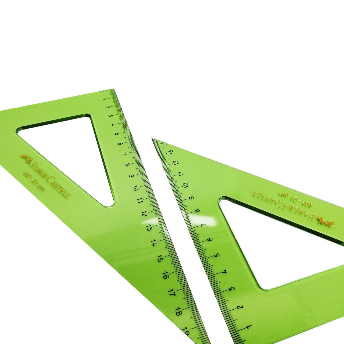 FABER CASTELL - Juego De Escuadras Faber Castell 45 Y 60 Grados X 21 Cms