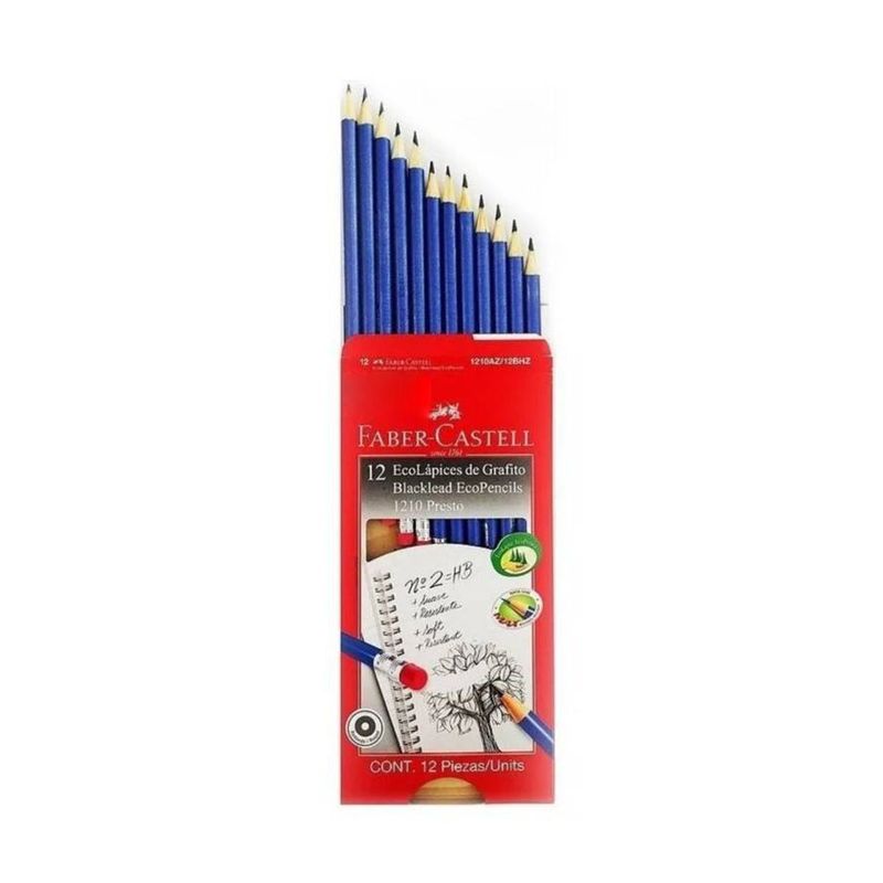 FABER CASTELL - Caja De Eco Lápices Faber Castell Presto No. 2HB X 12 Unds