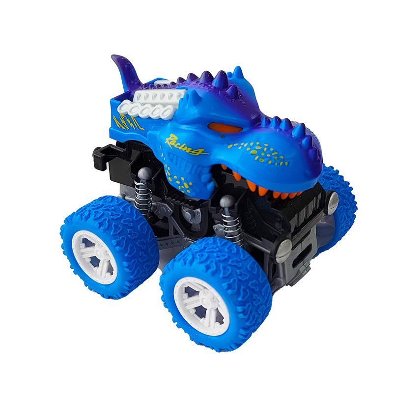 DAYOSHOP - Carro Monster Dinosaurio Rex Azul De Cuerda Coleccionable Juguete