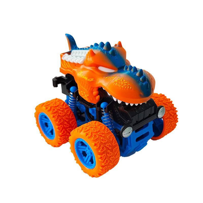 DAYOSHOP - Carro Monster Dinosaurio Rex Naranja De Cuerda Coleccionable Juguete