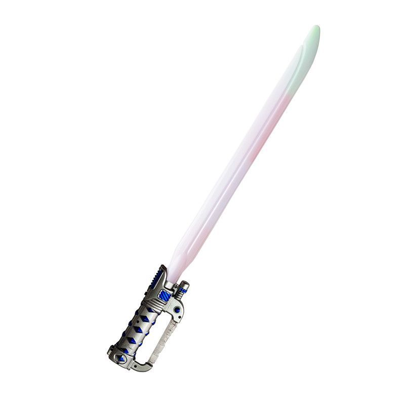 DAYOSHOP - Sable De Luz Espada Gris Blanco Luces Laser Sonidos Disfraz + Baterias