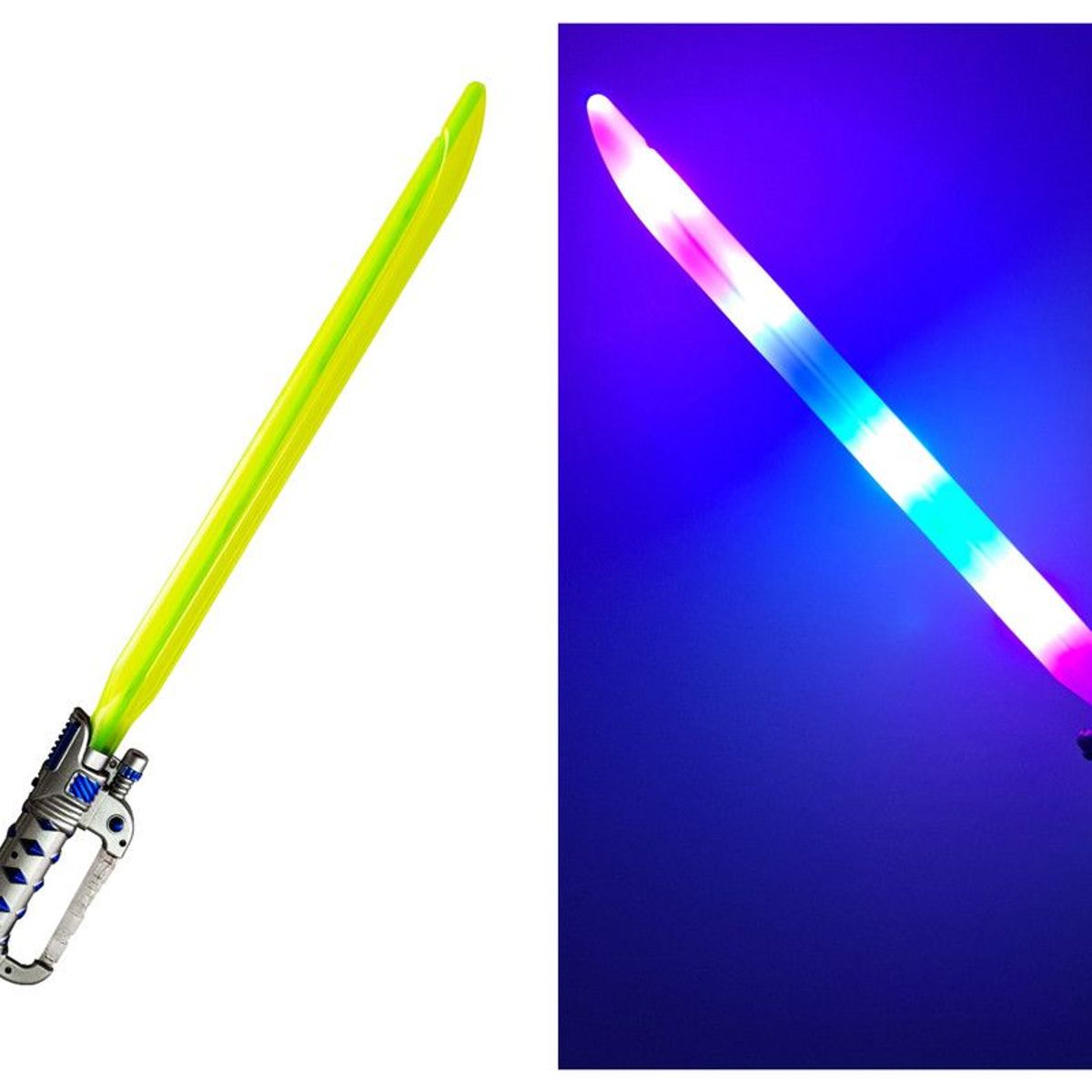 DAYOSHOP - Sable De Luz Espada Verde Luces Laser Sonidos Disfraz + Baterias