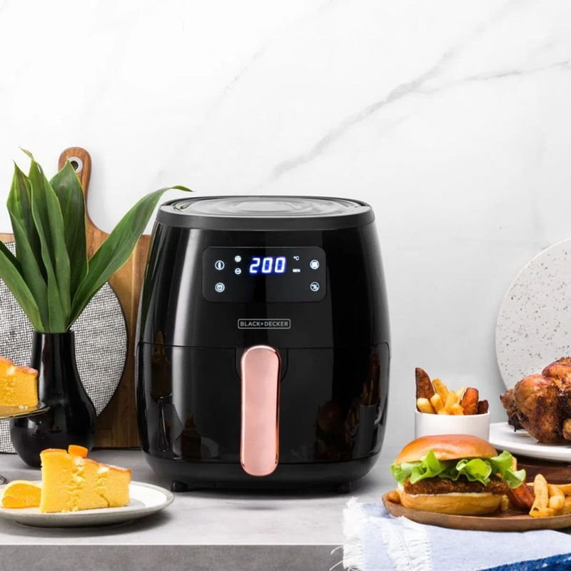 BLACK+DECKER - Freidora De Aire Black  Decker Digital 5.7lts Negra  HFD5055B