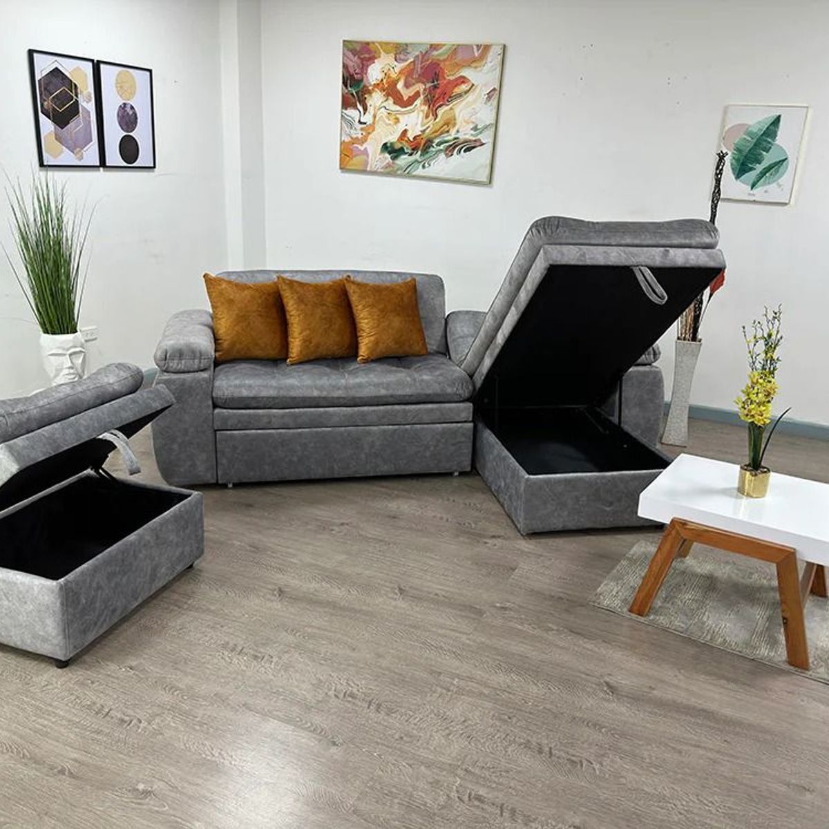 PLUMA HOME - NUEVA COLECCION LONDRES - Sala Multi Funcional L Chaise Longue