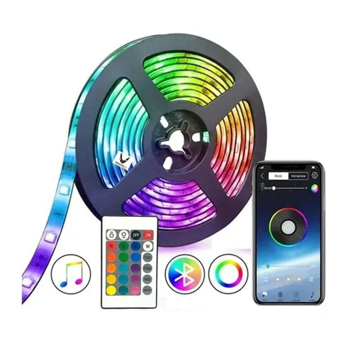 ONE PIXEL - Cinta De Luz Led RGB 10 Metros Tira led + control bluetooth ONE PIXEL
