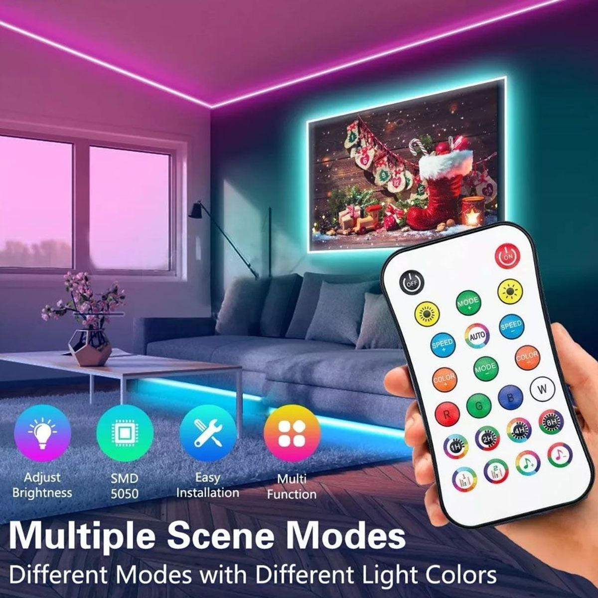 ONE PIXEL - Cinta De Luz Led RGB 10 Metros Tira led + control bluetooth ONE PIXEL