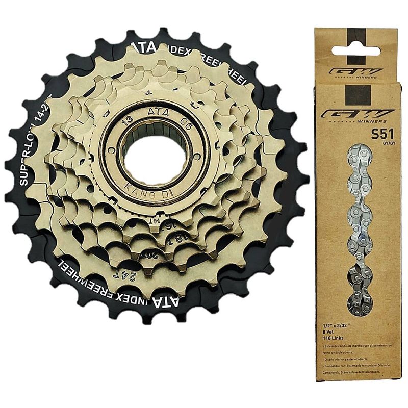 SHIMANO - Pacha ATA Cadenilla Gw Bicicleta 7v 14-28