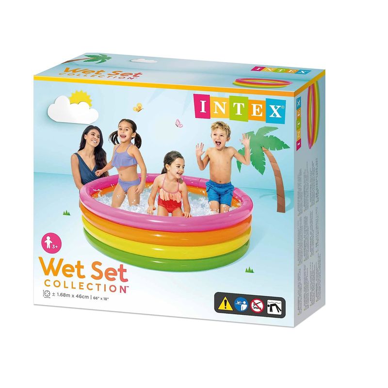 GENERICO - Piscina inflable intex de 168x46 de 4 aros 56441NP