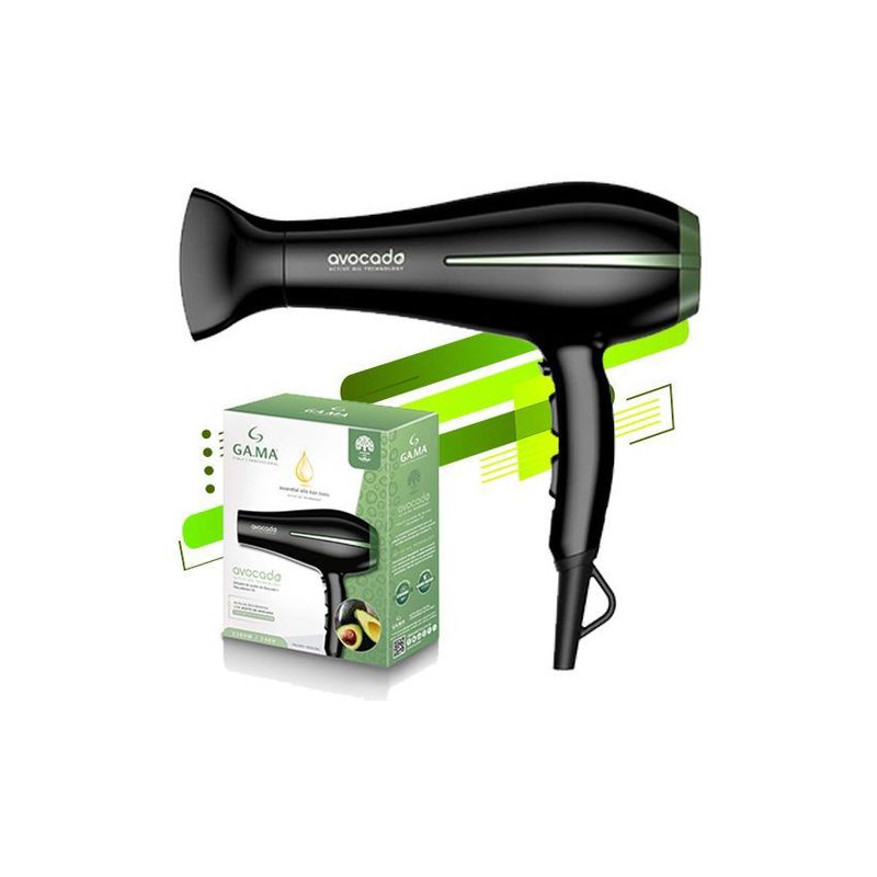 GAMA - Secador de cabello gama italy avocado y macadamia negro