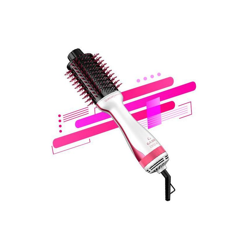 GAMA - Cepillo secador de cabello gama italy tourmaline glamour pink rosado