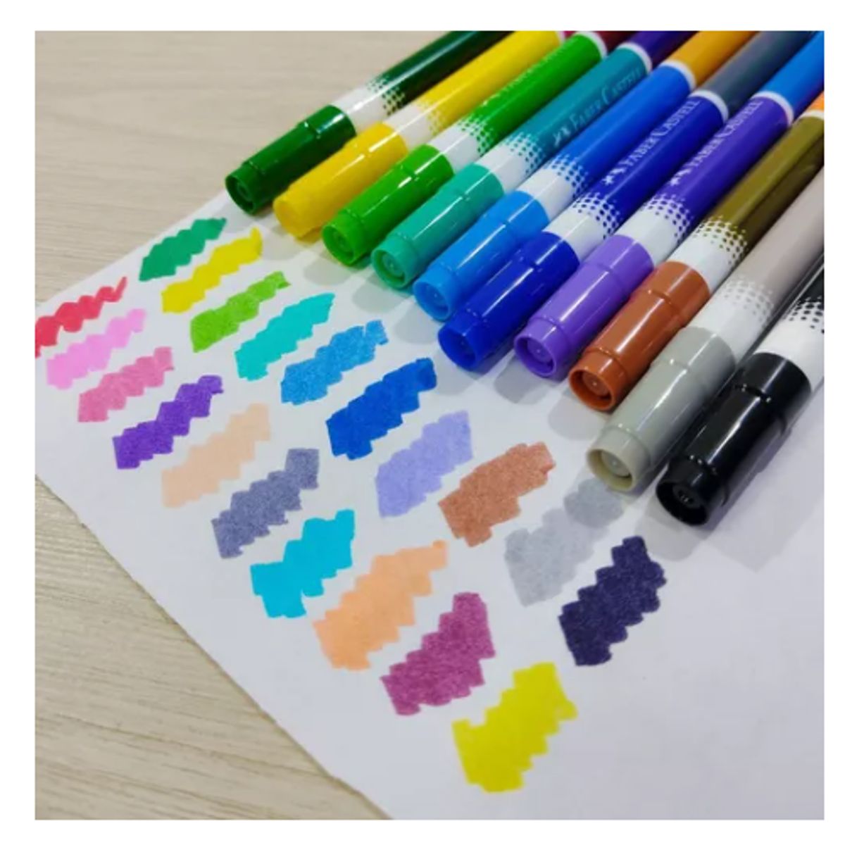 FABER CASTELL - Plumones Doble Punta Faber Castell X 10 Unidades