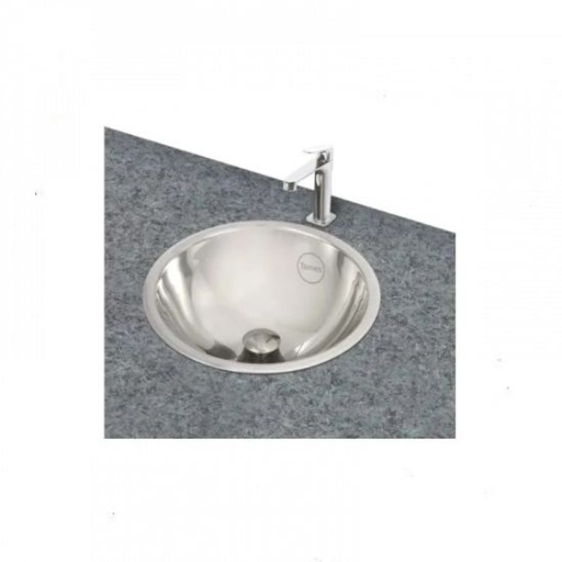 GENERICO - Lavamanos Acero 28cm De Diámetro Sistema Incrustar O Pegar
