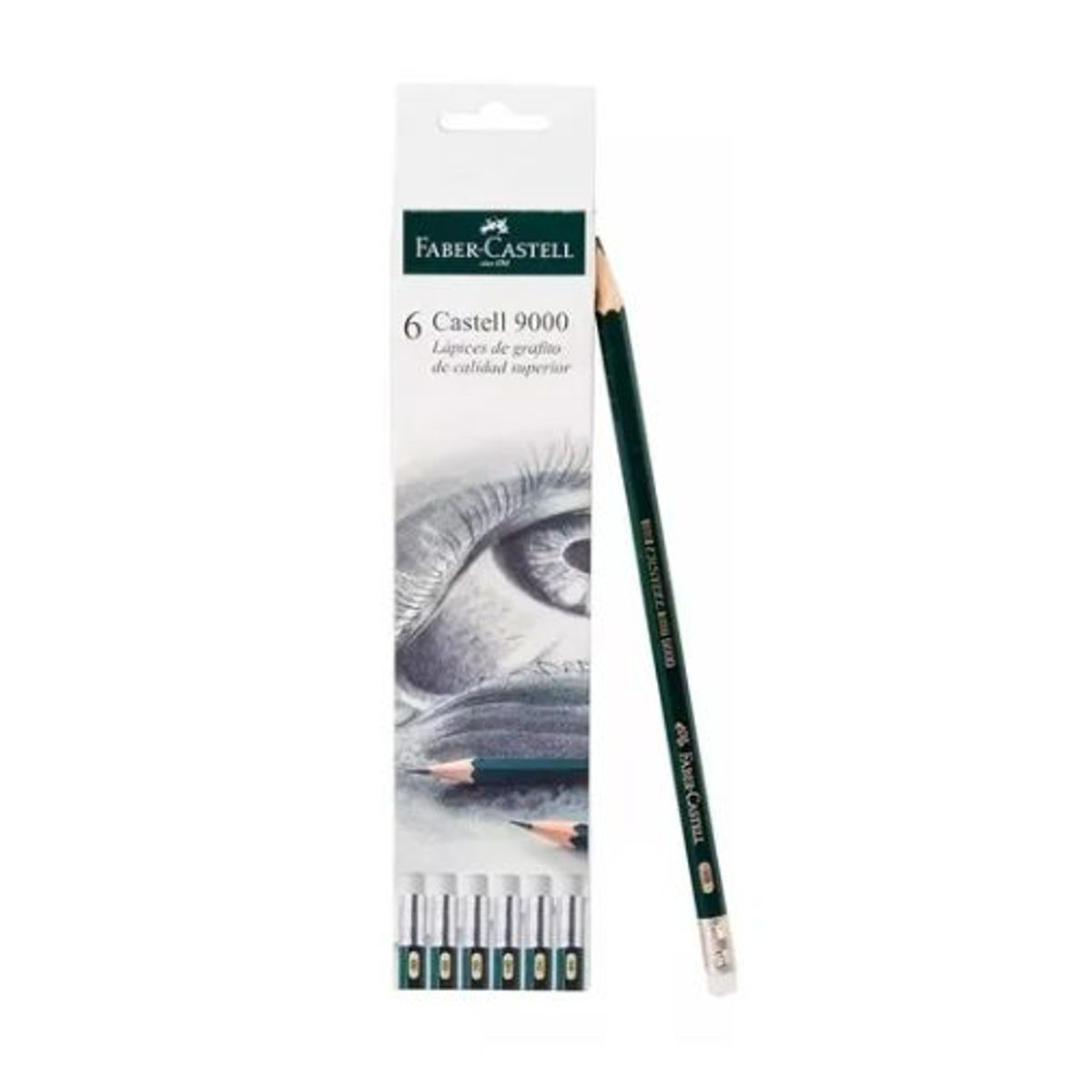 FABER CASTELL - Lápiz Faber Castell 9000 Caja X 6 Unidades