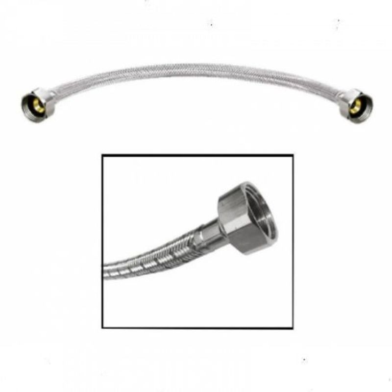 GENERICO - Acople Flexometalico 60 Cm Para Lavamanos O Lavaplatos 1/2hh