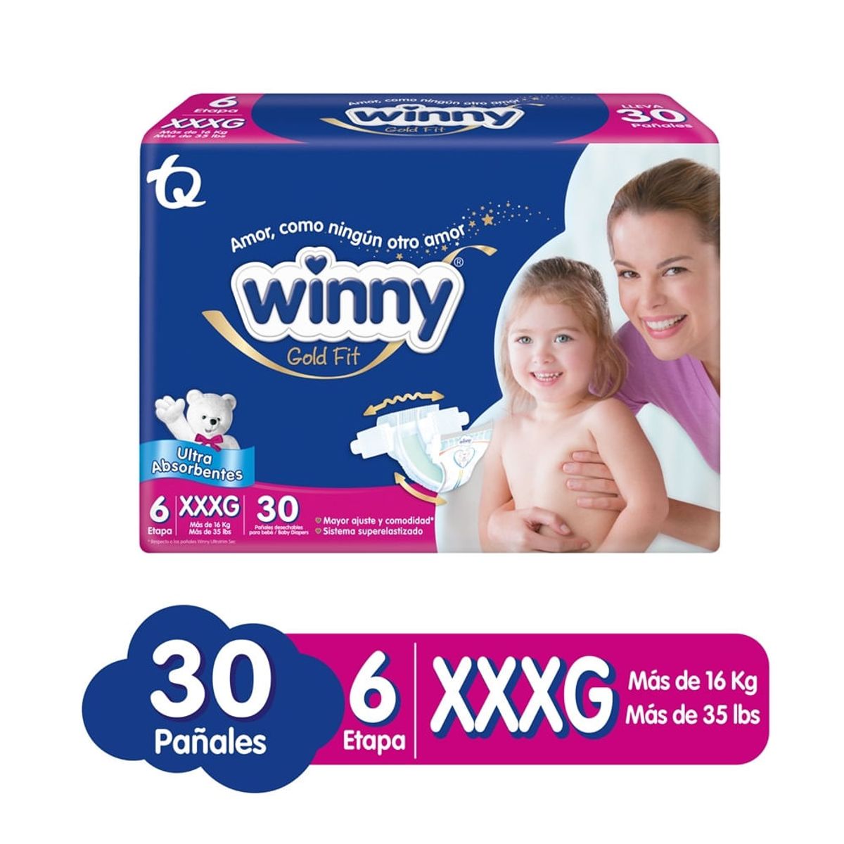 WINNY - Pañal Winny Gold Etapa 6 X 30und