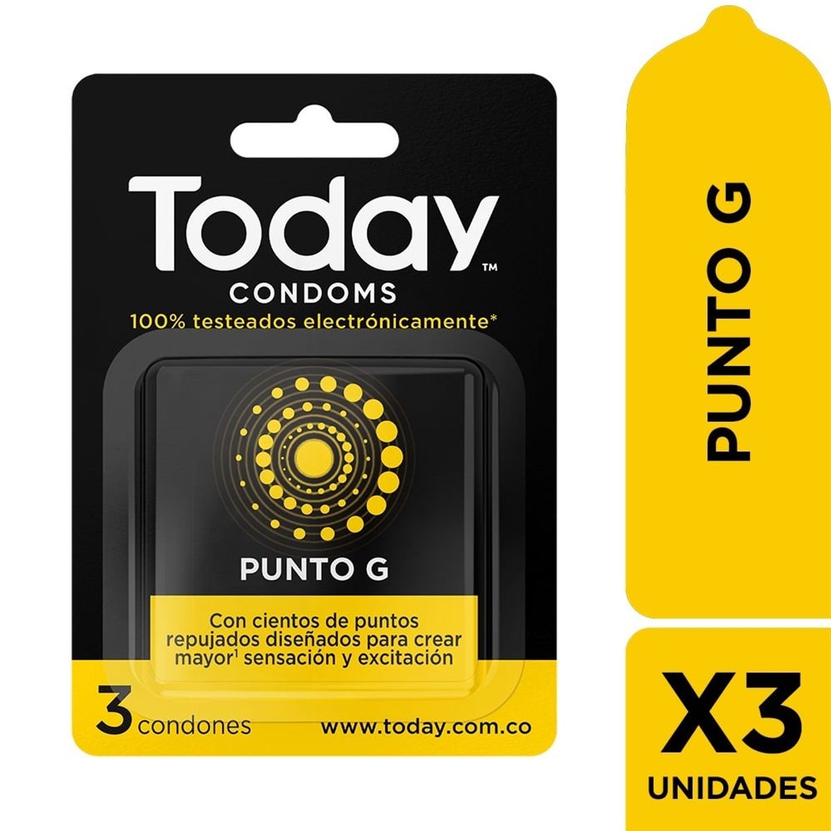 TODAY - Today Condon Lubricado Punto-g X 3und