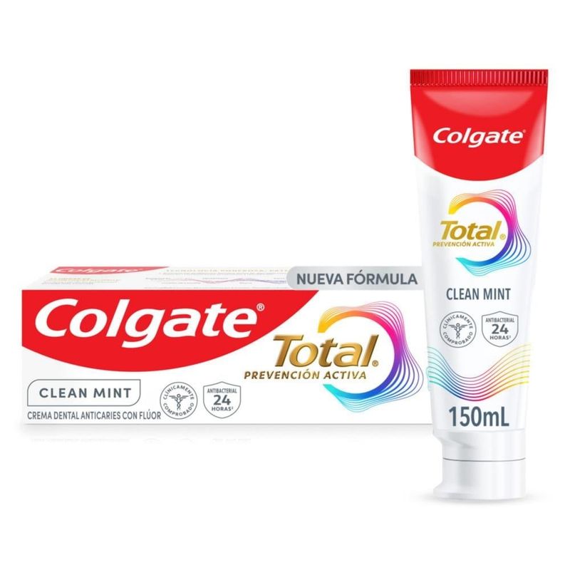 COLGATE - Crema Dental Colgate Total Clean Mint Prevención Activa 150ml.---