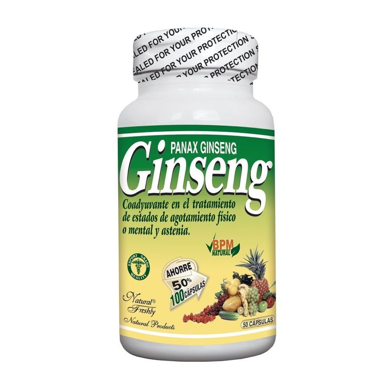 NATURAL FRESHLY - Ginseng Natural Freshly 250mg X 50 Capsulas
