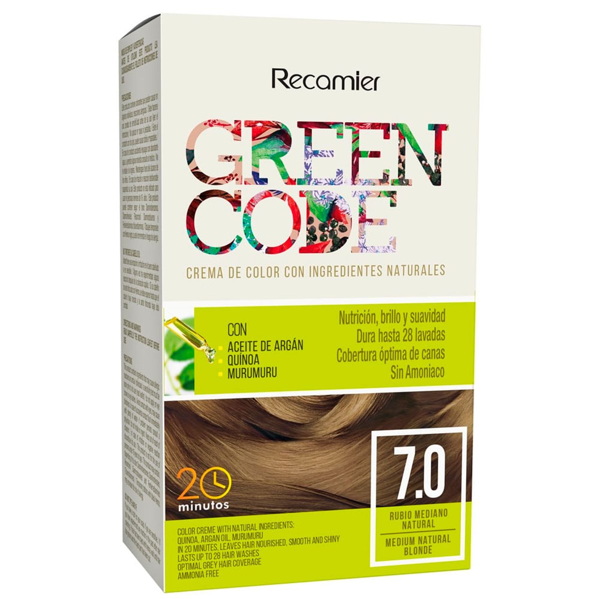 GENERICO - Tinte Green Code Rubio Mediano Natural X 50g