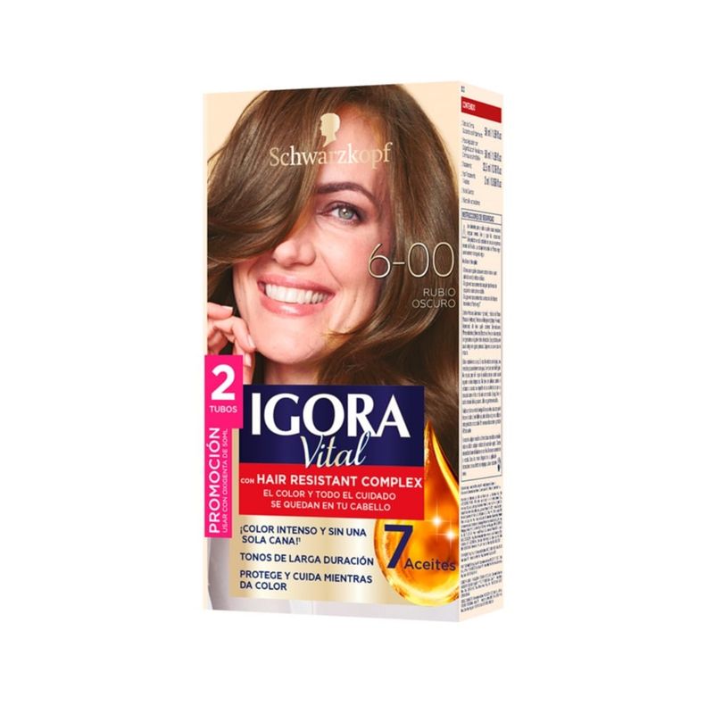 IGORA - Tinte Igora Vital Permanente 6-00 Rubio Oscuro Dt