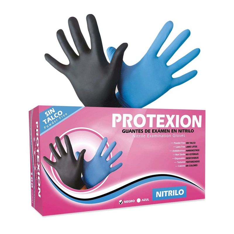 GENERICO - Guantes Protexion Nitrilo S Negro X 100Und