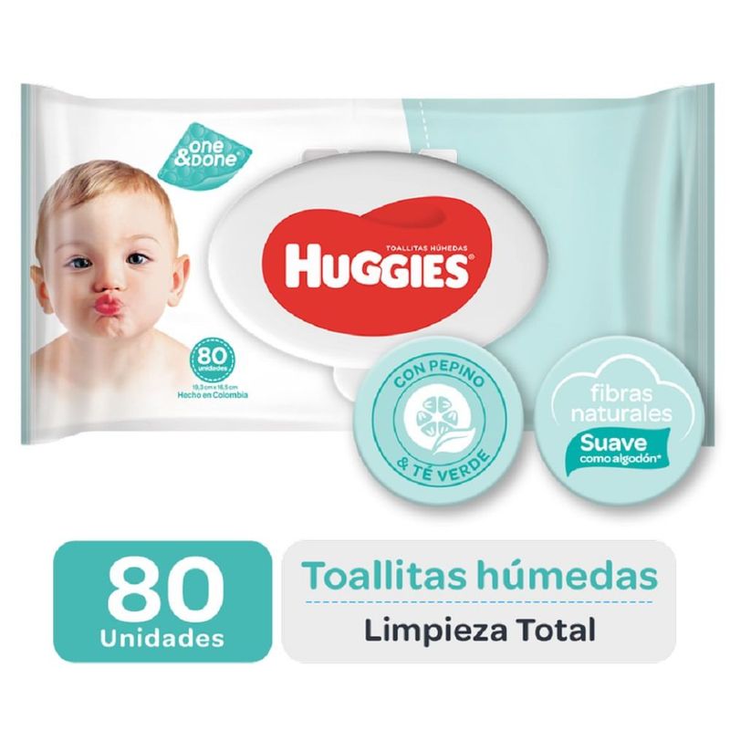 GENERICO - Toallitas Humedas Huggies One&done Pepino Y Te Verde X 80und