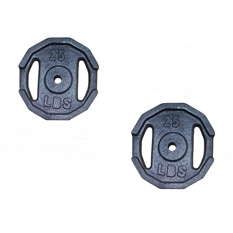 GENERICO - 50 LBS EN DISCOS- MEDIDA ESTÁNDAR- 2 DISCOS DE 25 LBS C/U