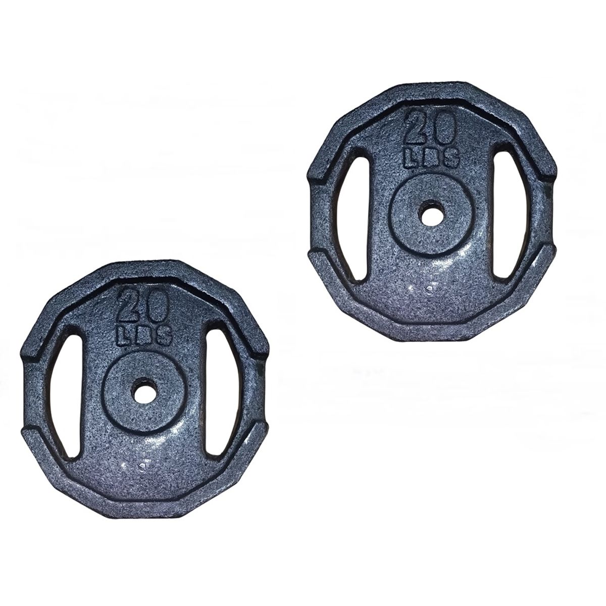 GENERICO - 40 LBS EN DISCOS (2 discos de 20 lbs) - MEDIDA ESTÁNDAR