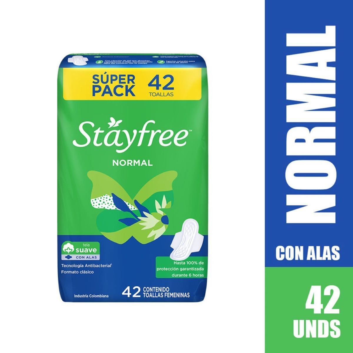 STAYFREE - Toalla Higienica Stayfree Normal Alas X 42und