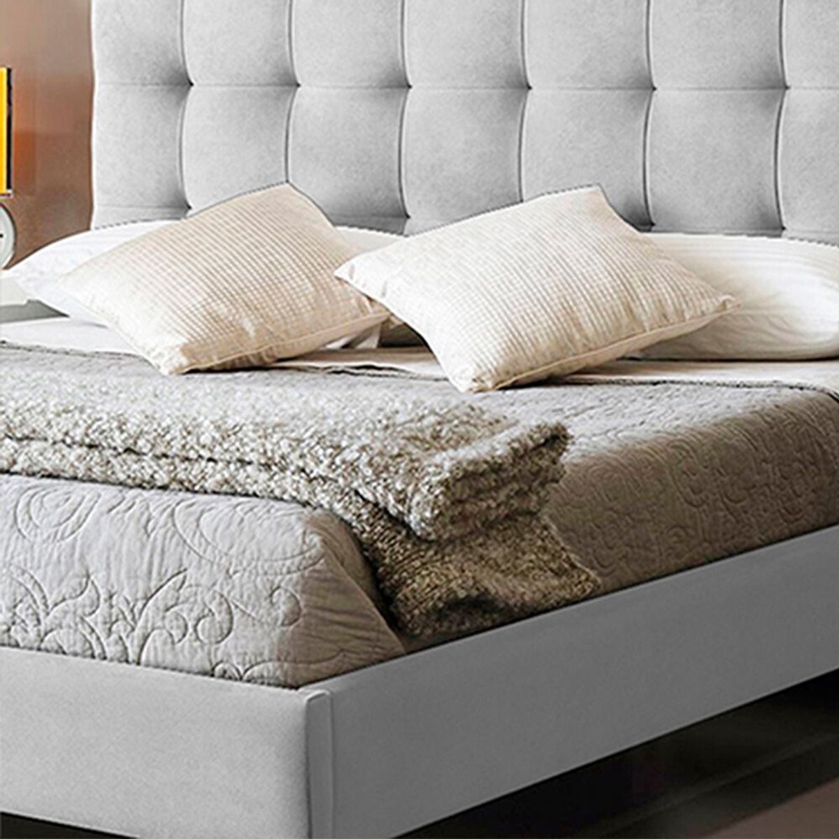 EKONOMODO COLOMBIA - Base Cama Con Espaldar Queen En Pino Luxury Negro 160X190 Cm