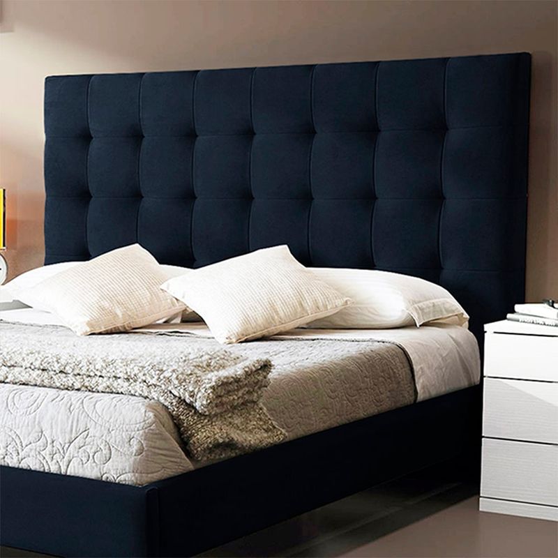 EKONOMODO COLOMBIA - Base cama con Espaldar Doble en pino Luxury Azul 140x190 cm