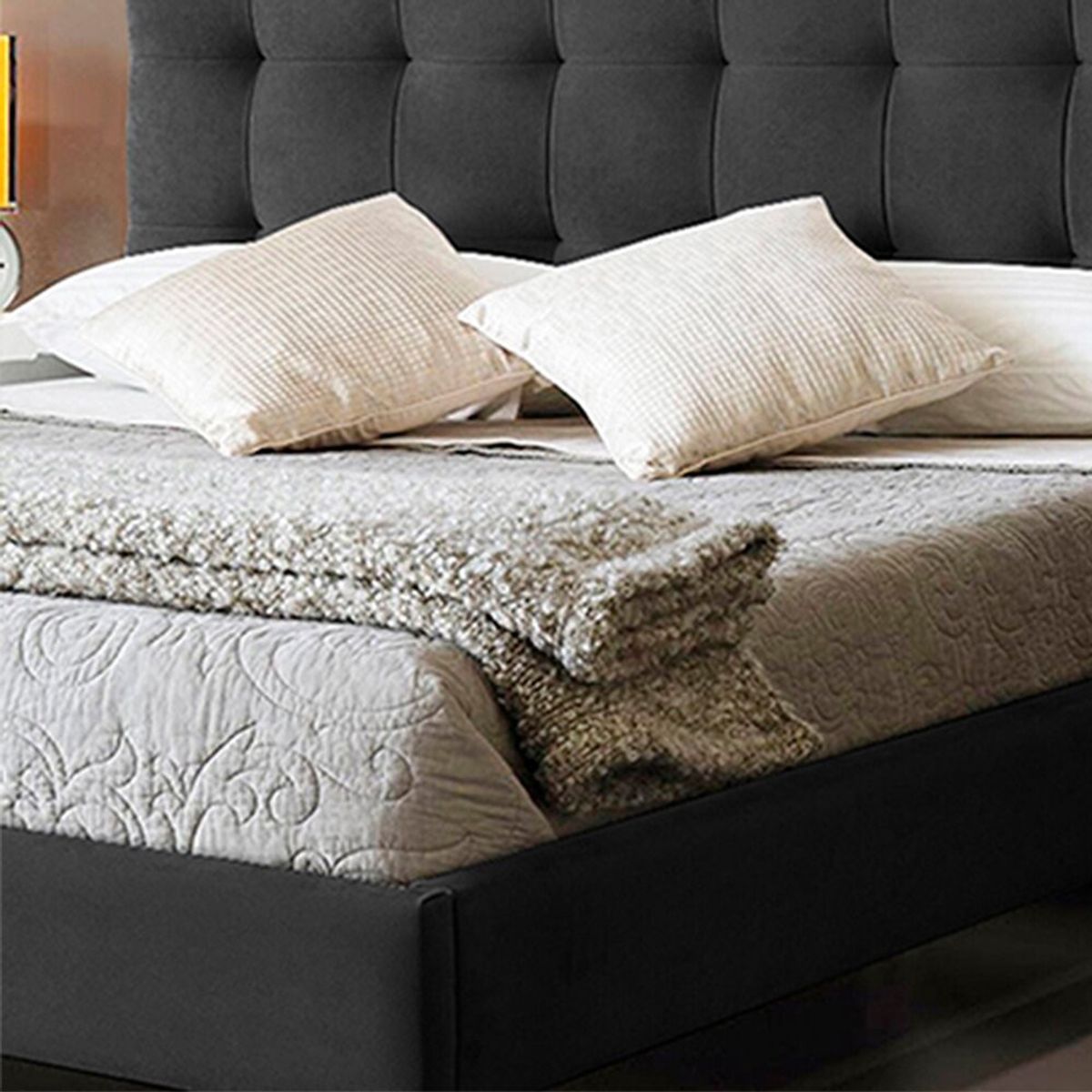 EKONOMODO COLOMBIA - Base Cama Con Espaldar Queen En Pino Luxury Azul 160X190 Cm