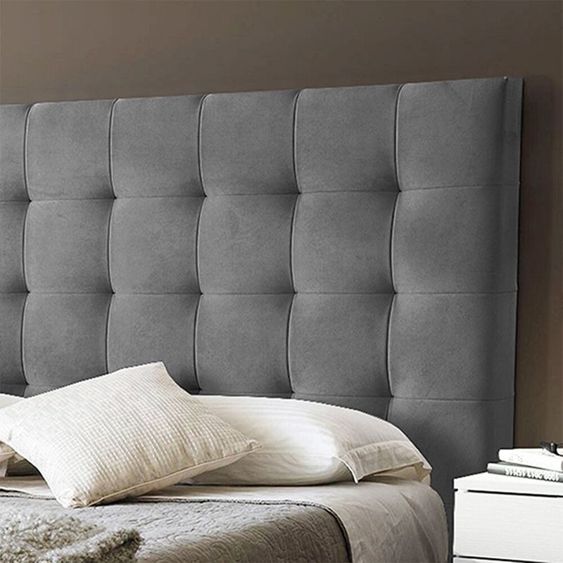 EKONOMODO COLOMBIA - Base cama con Espaldar Queen en pino Luxury Taupe 160x190 cm