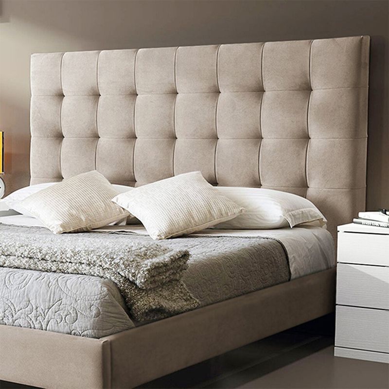 EKONOMODO COLOMBIA - Base cama con Espaldar King en pino Luxury Taupe 200x200 cm