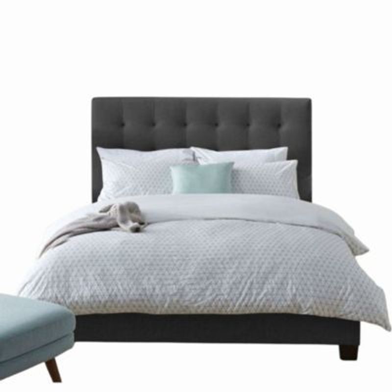 EKONOMODO COLOMBIA - Base cama con Espaldar King en pino Luxury Gris plomo 200x200 cm