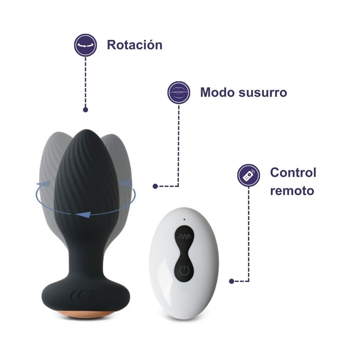 LUST - Vibrador Anal Con Rotacion Recargable