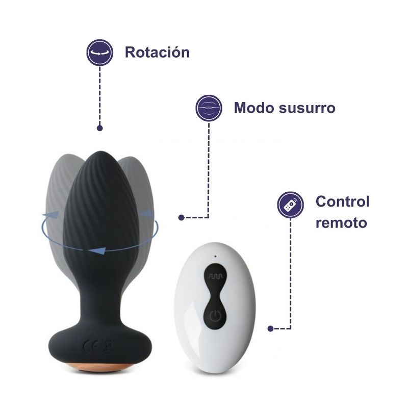 LUST - Vibrador Anal Con Rotacion Recargable