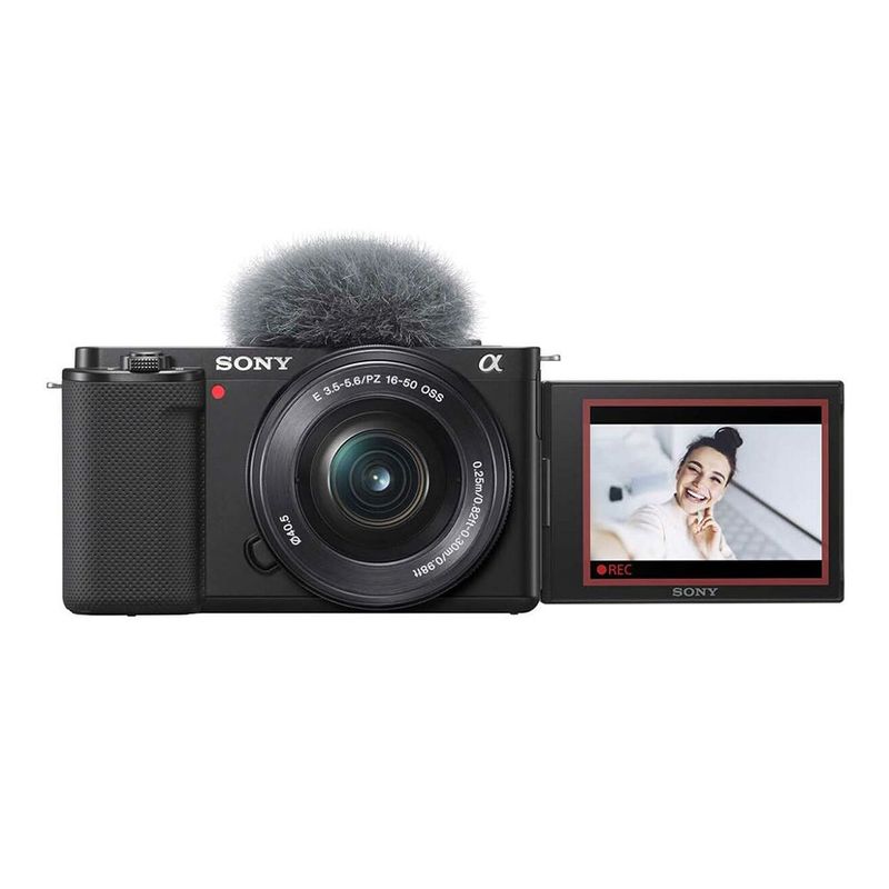 SONY - Camara Sony ZV-E10 Kit lente 16-50 mm 24,2 MPX 4K