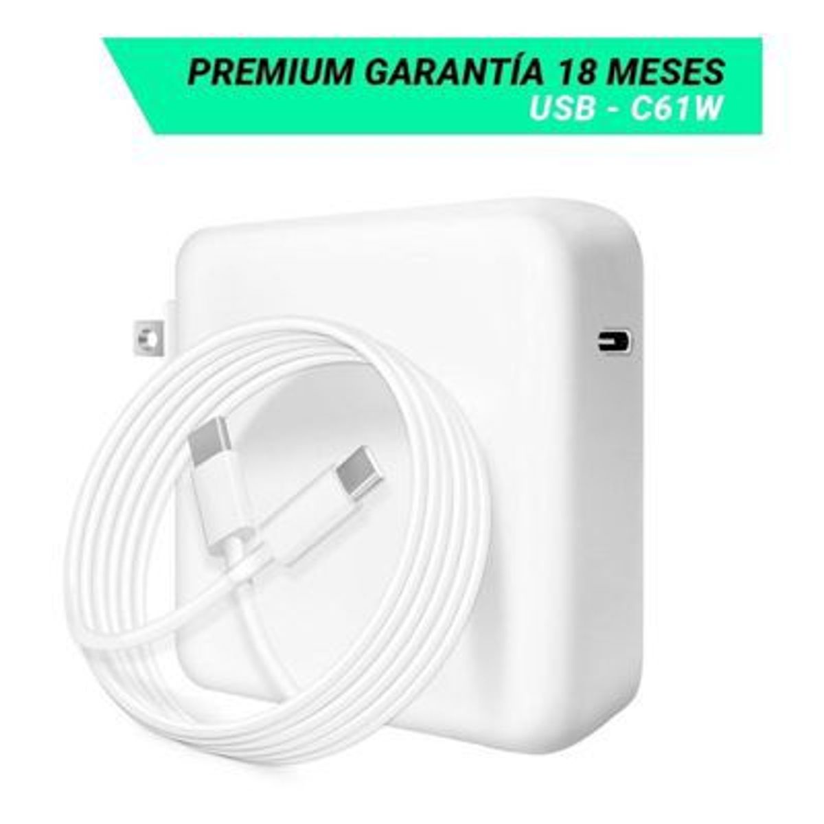 GENERICO - Cargador Compatible Para MacBook Pro A1989 Usb-c 61w