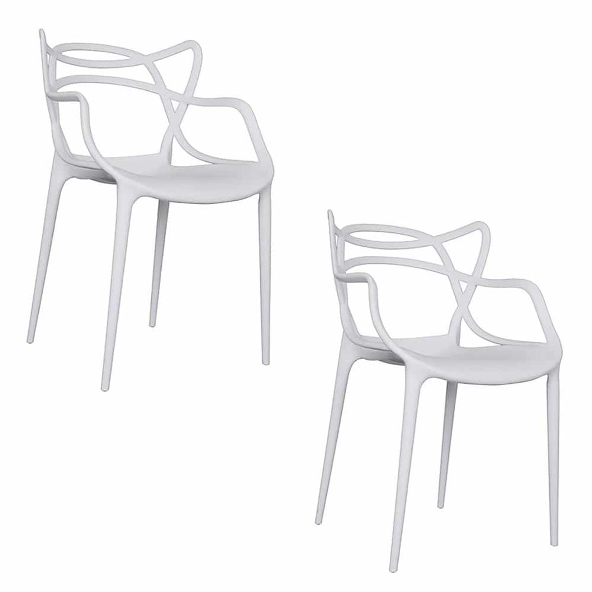 EKONOMODO COLOMBIA - Silla Curva Streem Blanco Set X 2