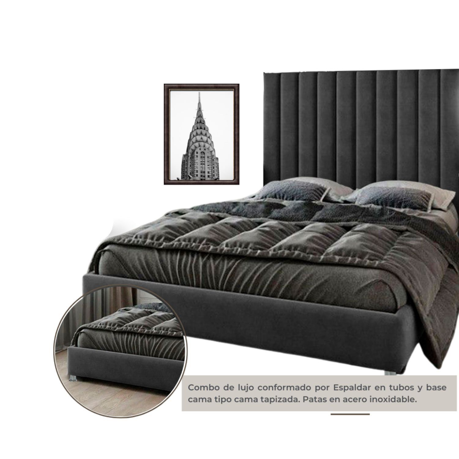 Cama queen para espacios amplios