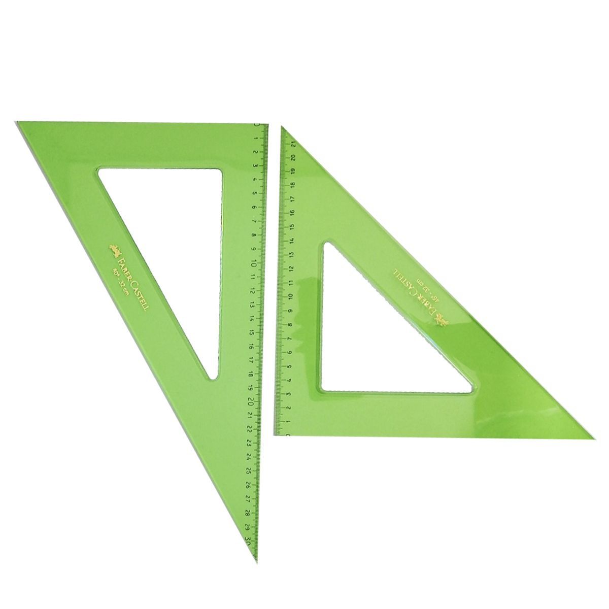FABER CASTELL - Juego De Escuadras Faber Castell 45 Y 60 Grados X 32 Cms