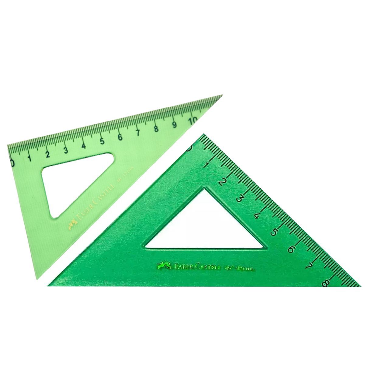 FABER CASTELL - Juego De Escuadras Faber Castell 45 Y 60 Grados X 12 Cms