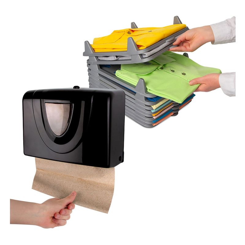 ENERGY PLUS - Combo: Dispensador Toallas + Organizador apilable x 10 Unid