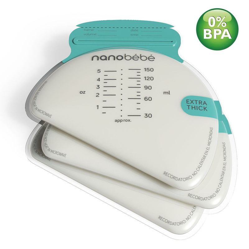 NANOBEBE - 50 Bolsas de Almacenamiento Leche Materna Nanobébé