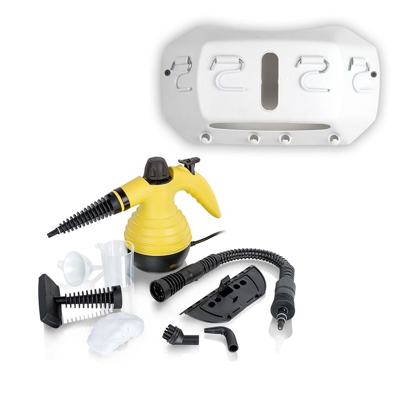 ENERGY PLUS - Combo Limpiador a Vapor multiusos  Portaescobas y traperos