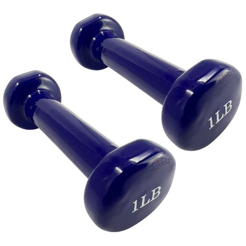 SPORT FITNESS - Juego De 2 Pesas/ Mancuernas 1Lb Sportfitness Encauchetada
