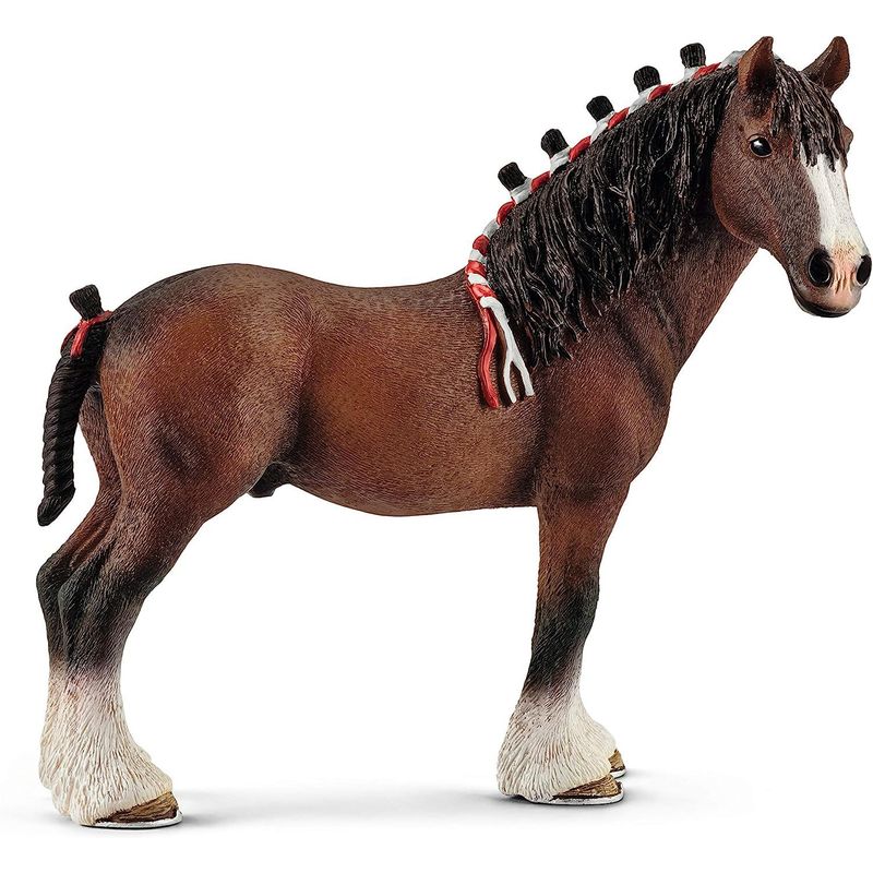 JUGANDO Y EDUCANDO - Figura De Animales Caballo Clydesdale Colección Niño Y Niñas