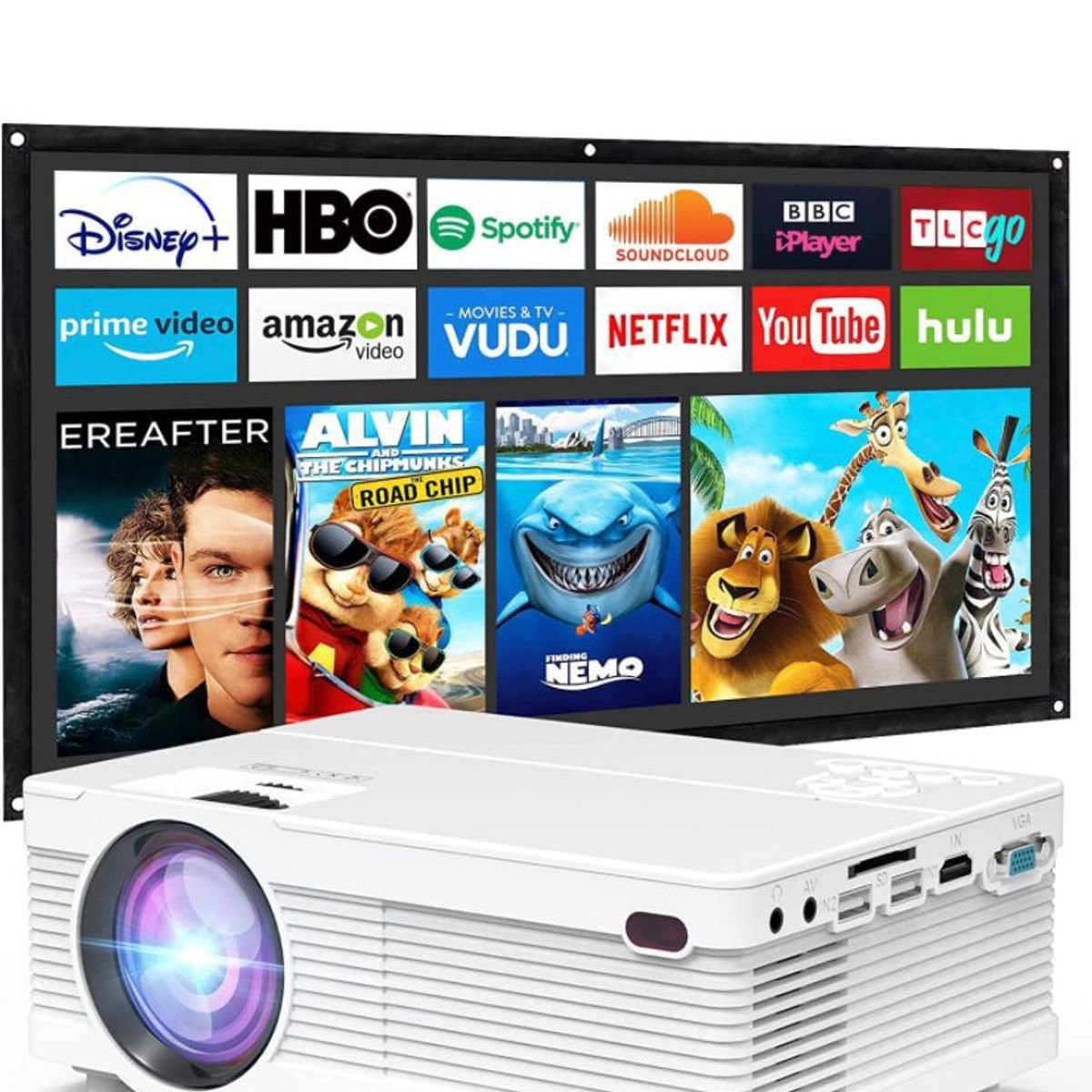 PRO - Video beam Qxk Full Hd , 1080p , 200 Pulgs, 7500 Lumens