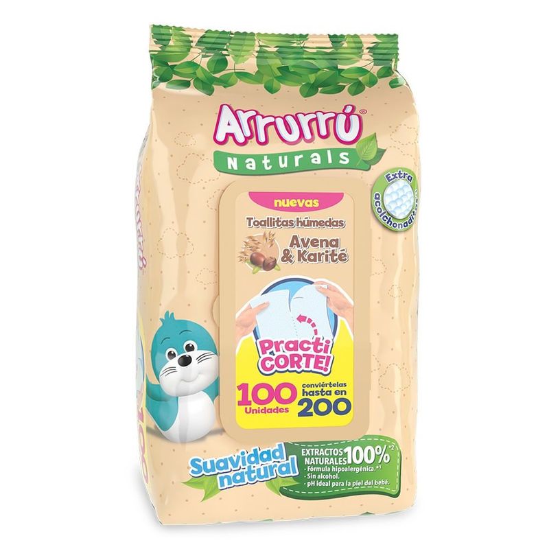 GENERICO - Oferta Precio Especial Toallas Arrurru Avena Karite X 100und